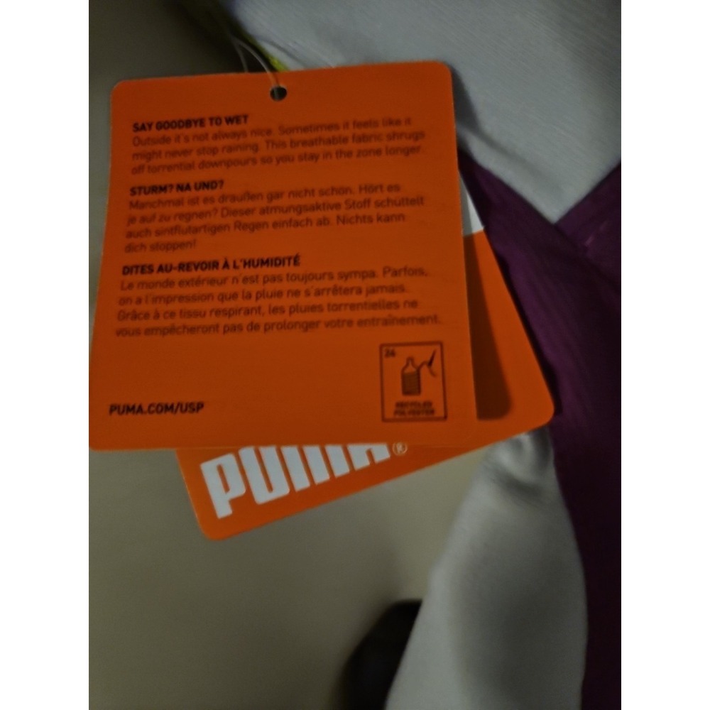 NEW PUMA Horizon Purple Sport Performance Zip Up Hoodie Jacket Waterproof‎ Sz XS - Picture 13 of 14